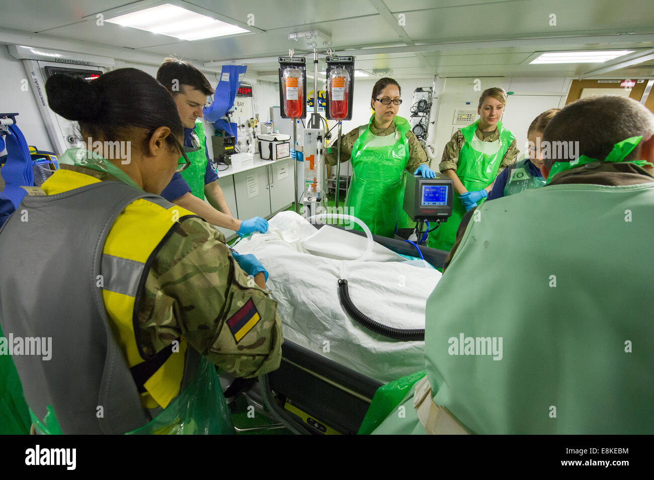 Royal Navy Medical Staff at work onboard RFA Argus, the Royal Navy's ...