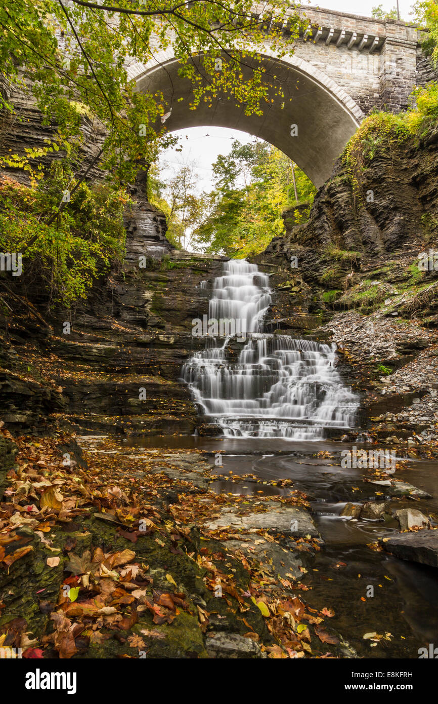 Giant's Staircase in Cascadilla Gorge on the Cornell Campus in Ithaca, New York Stock Photo