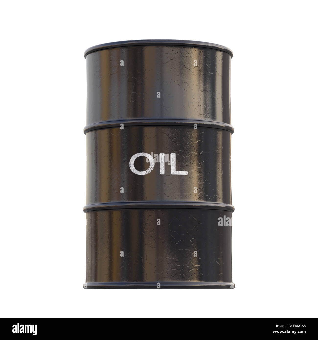 Barrel of oil on white background with clipping path. Stock Photo