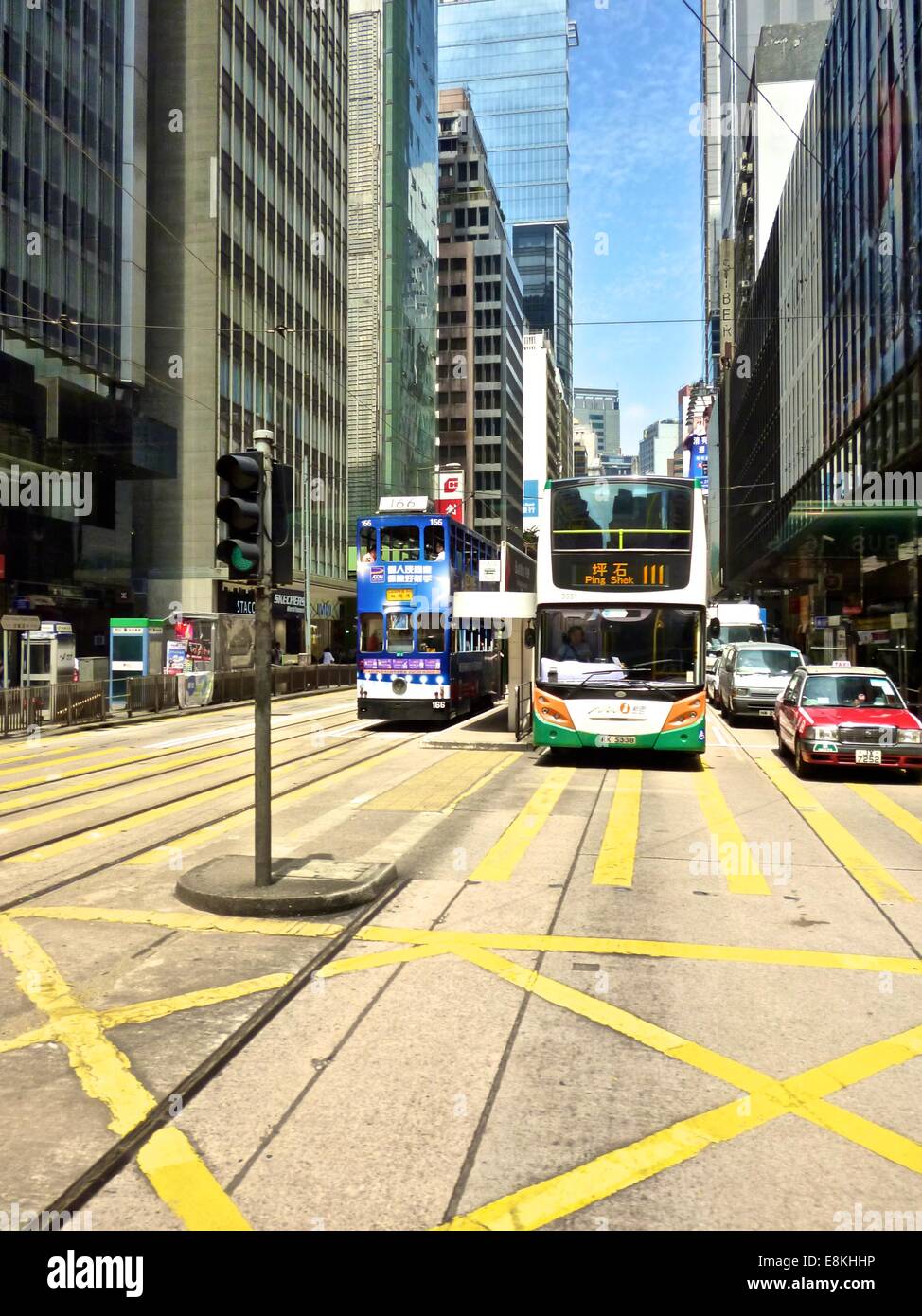 Busy street in Hong Kong Stock Photo - Alamy