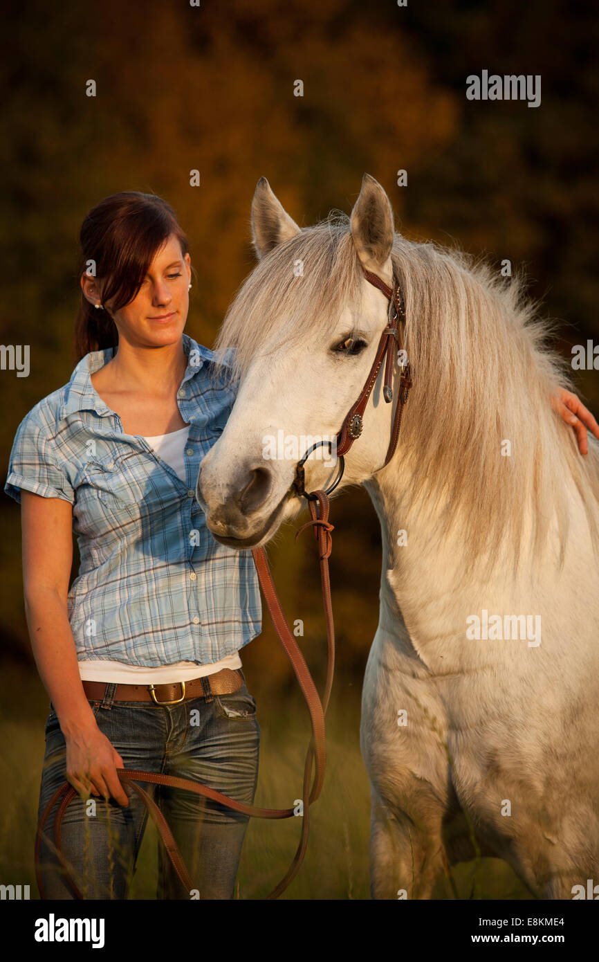 Woman with pony hi-res stock photography and images - Alamy