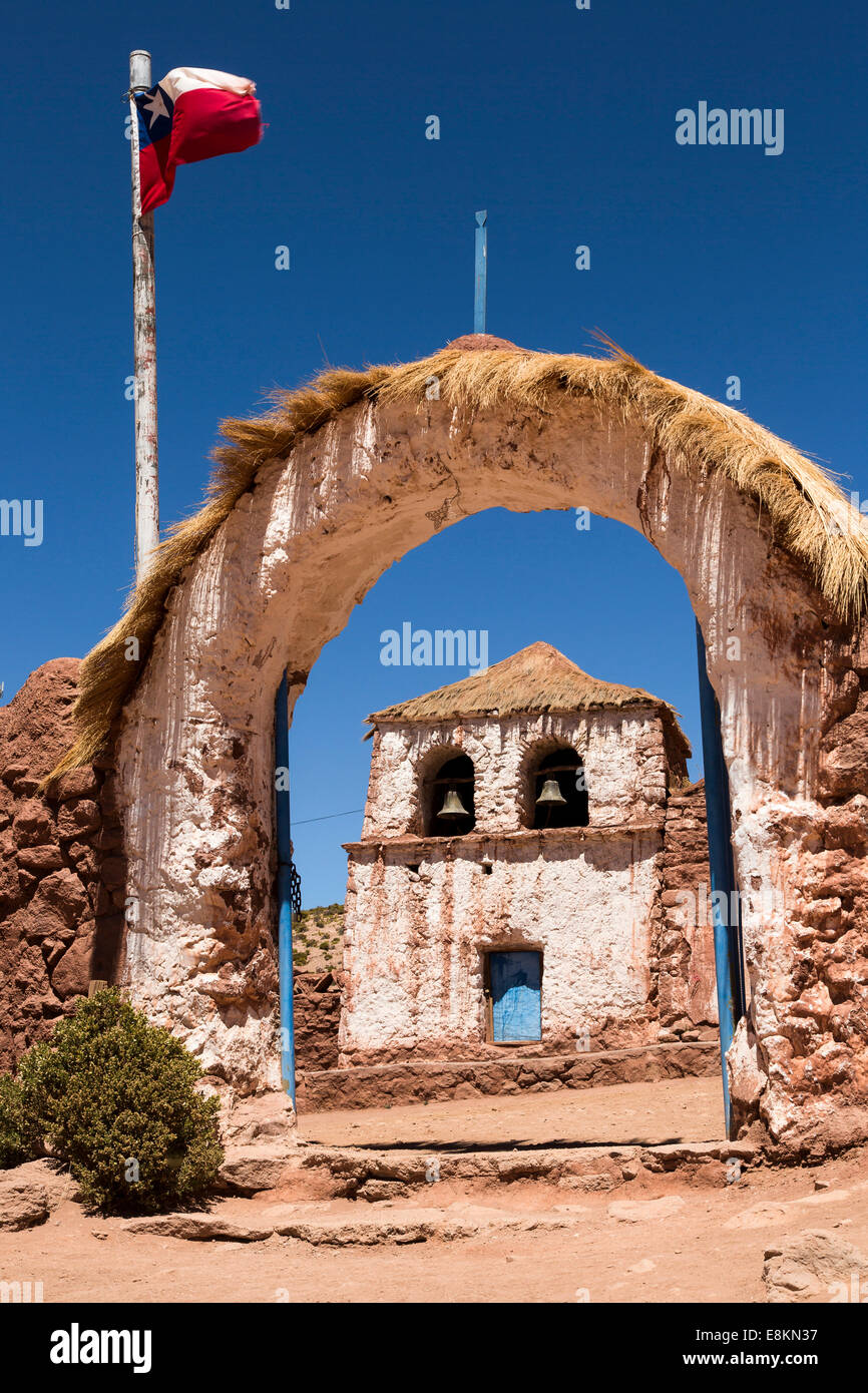 Church of Machuca, Andes, Atacama Desert, Northern Chile, Chile Stock Photo