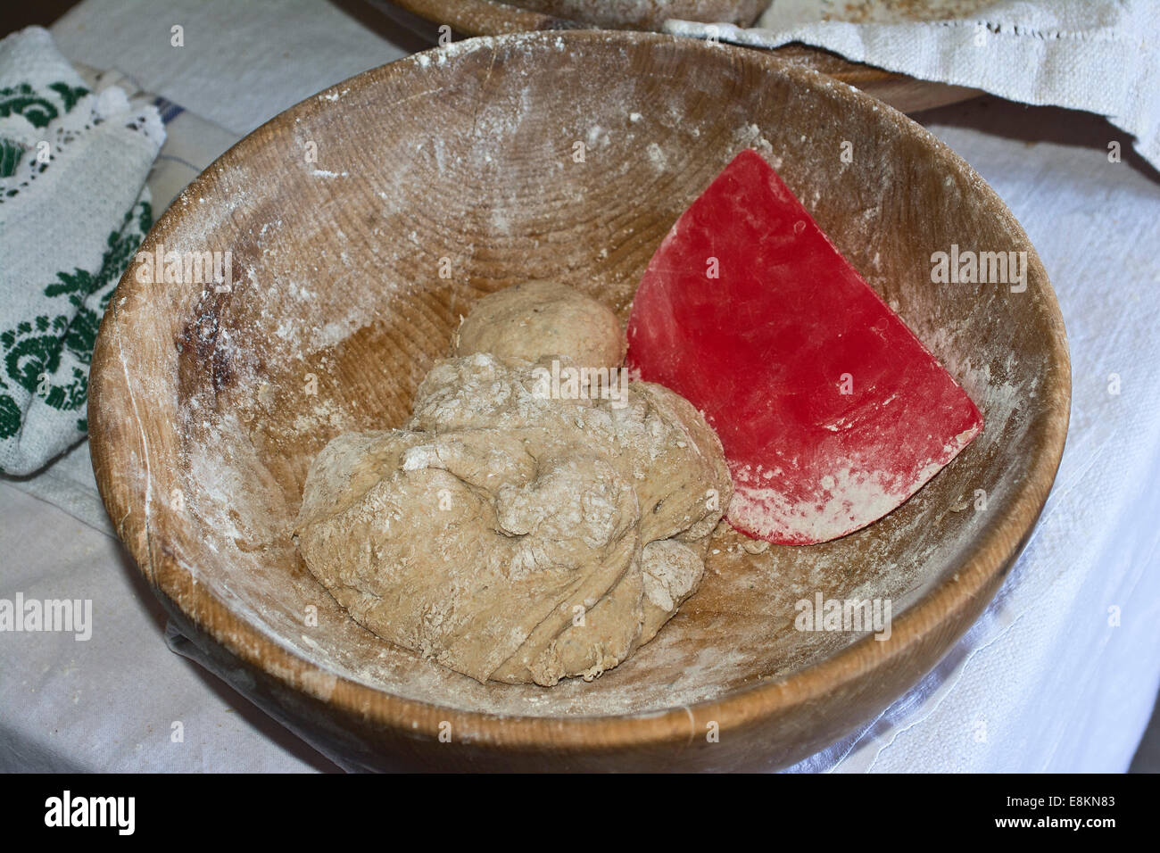 Bread dough, for a farmer's loaf, Schwaz, Tyrol, Austria Stock Photo