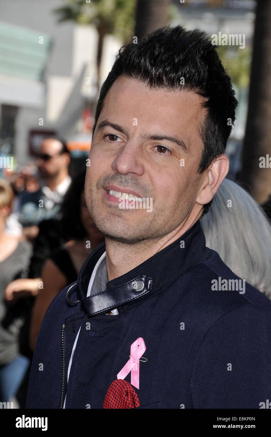 Los Angeles, CA, USA. 9th Oct, 2014. Jordan Knight at the induction ceremony for Star on the Hollywood Walk of Fame for NEW KIDS ON THE BLOCK, Hollywood Boulevard, Los Angeles, CA October 9, 2014. Credit:  Michael Germana/Everett Collection/Alamy Live News Stock Photo