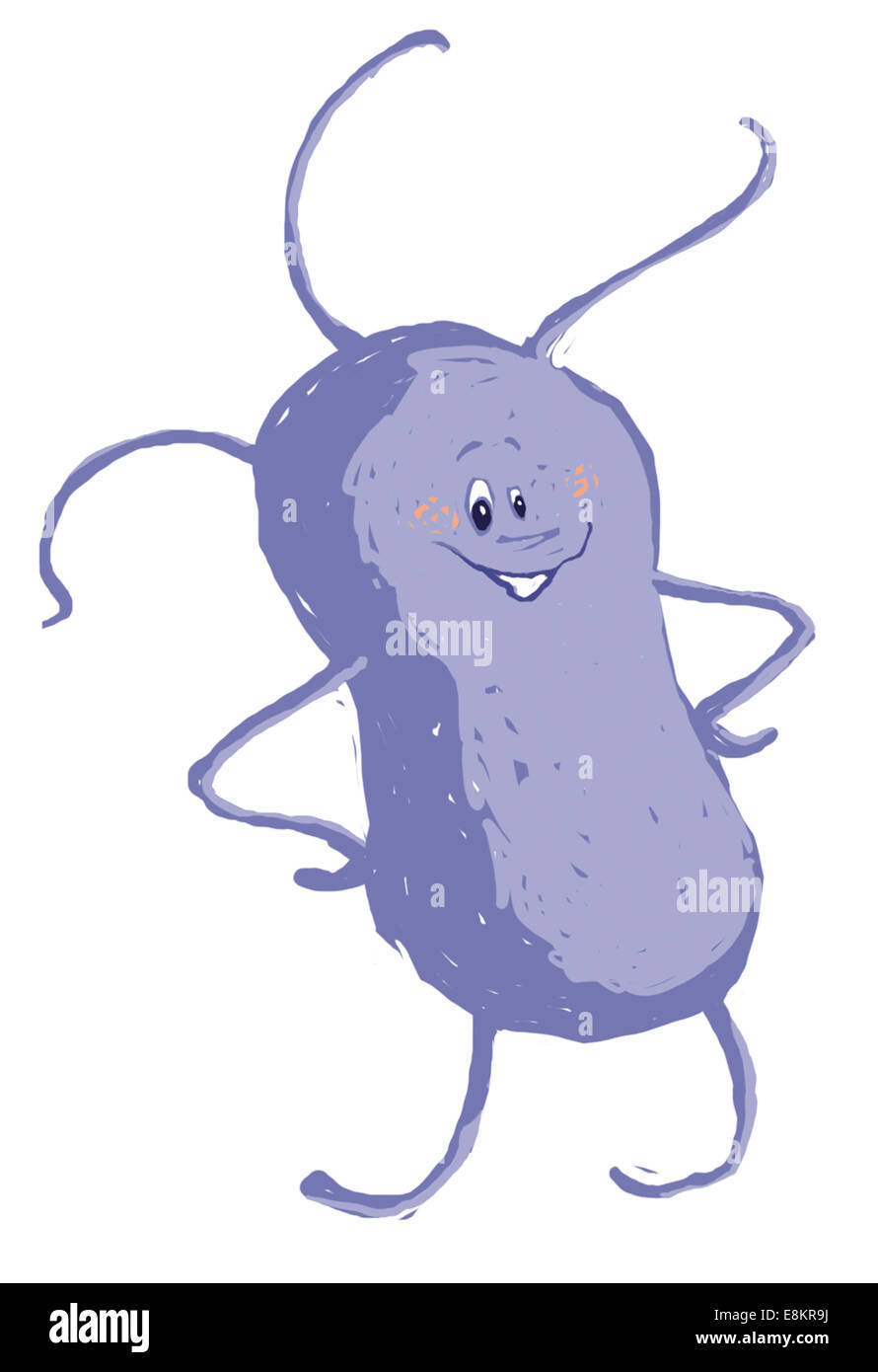 A good bacterium character. Stock Photo