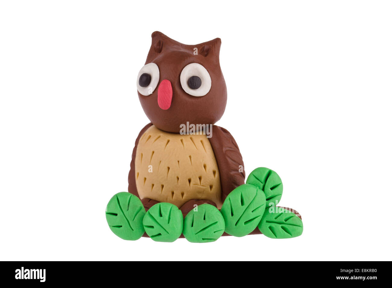 Owl made of plasticine Stock Photo