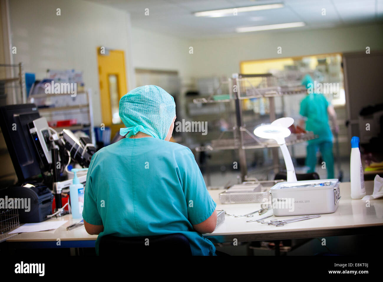 Reportage in sterilisation unit in ThononlesBains hospital, France