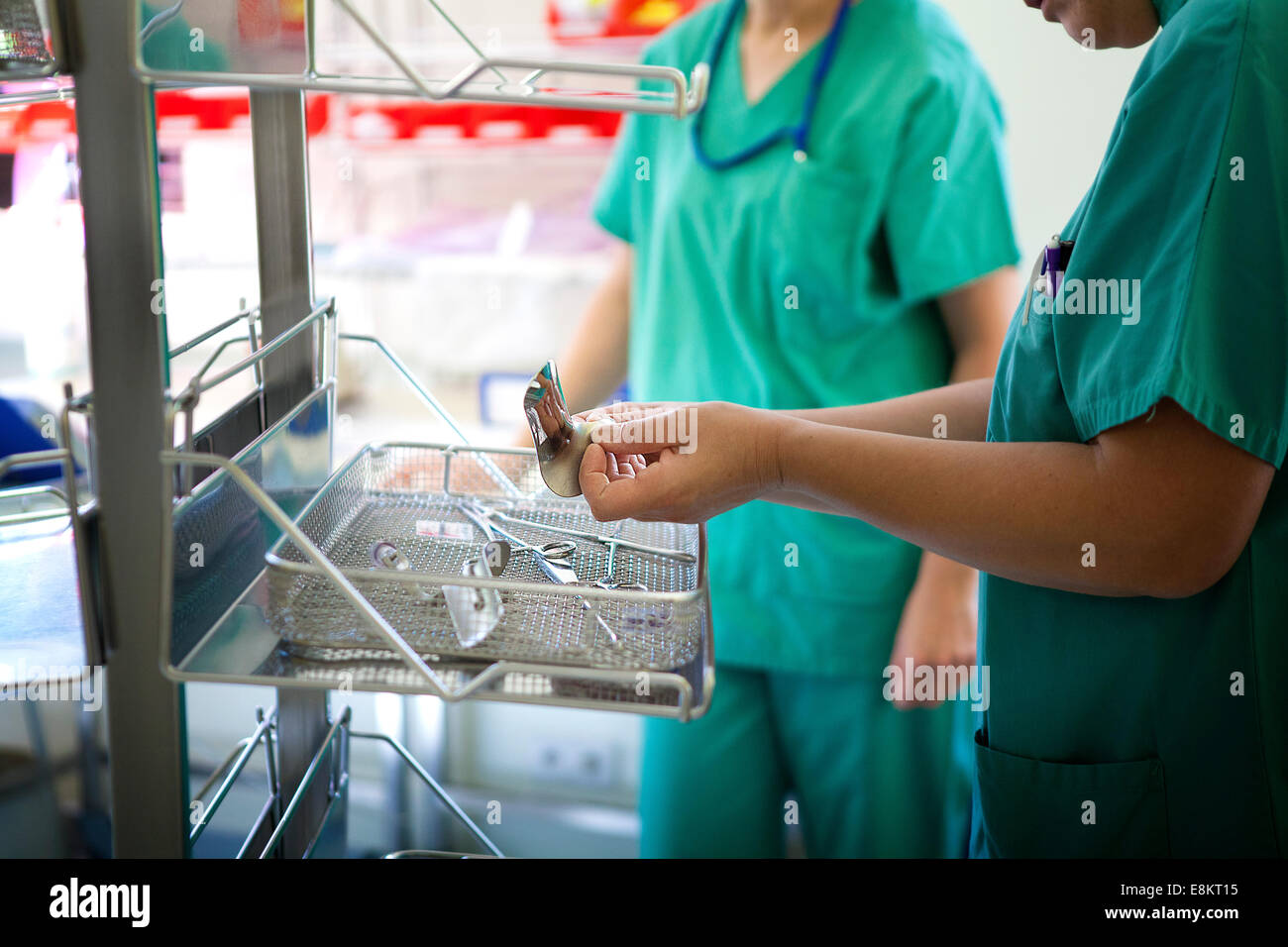 Reportage in sterilisation unit in ThononlesBains hospital, France
