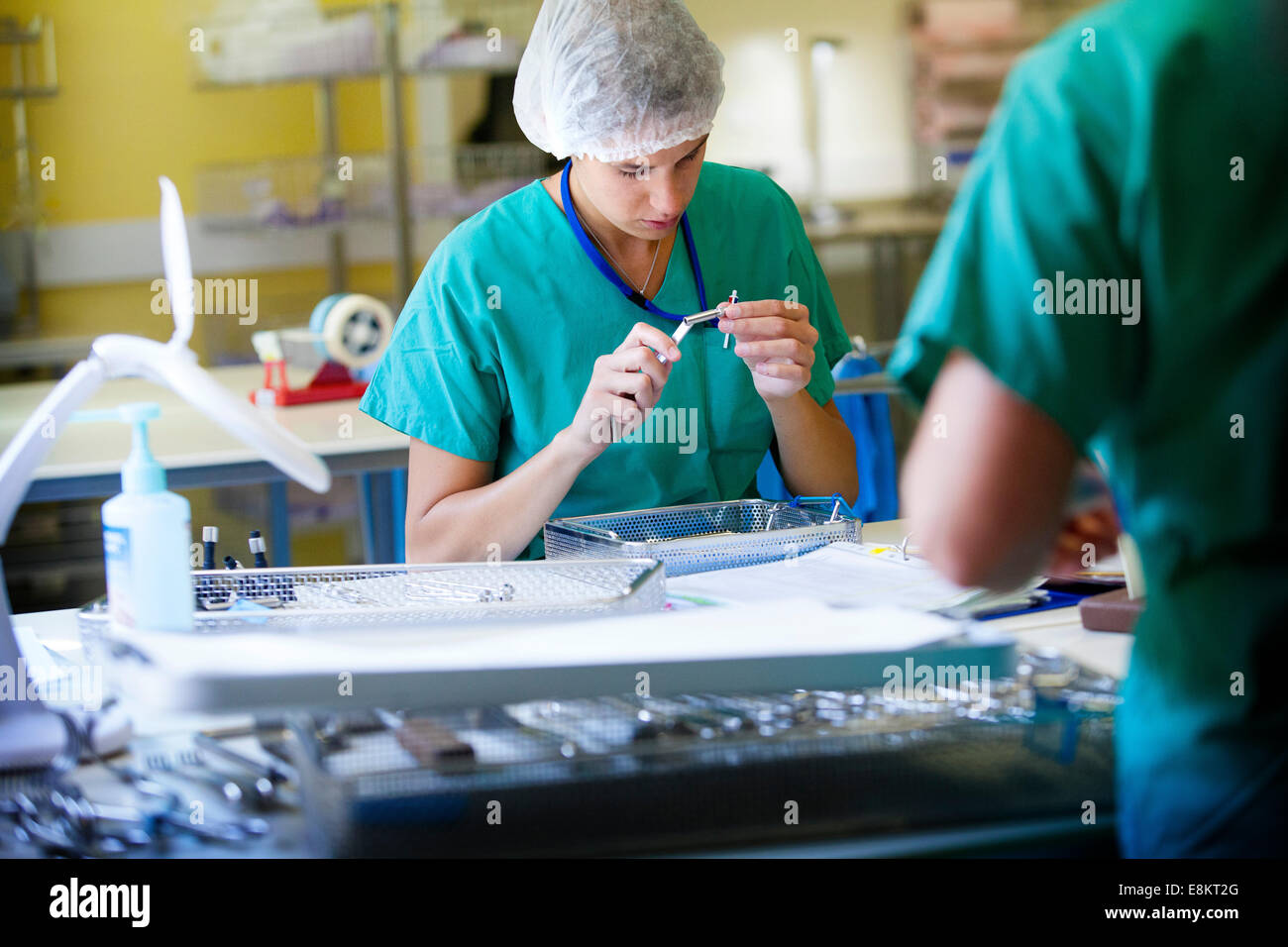 Reportage in sterilisation unit in ThononlesBains hospital, France