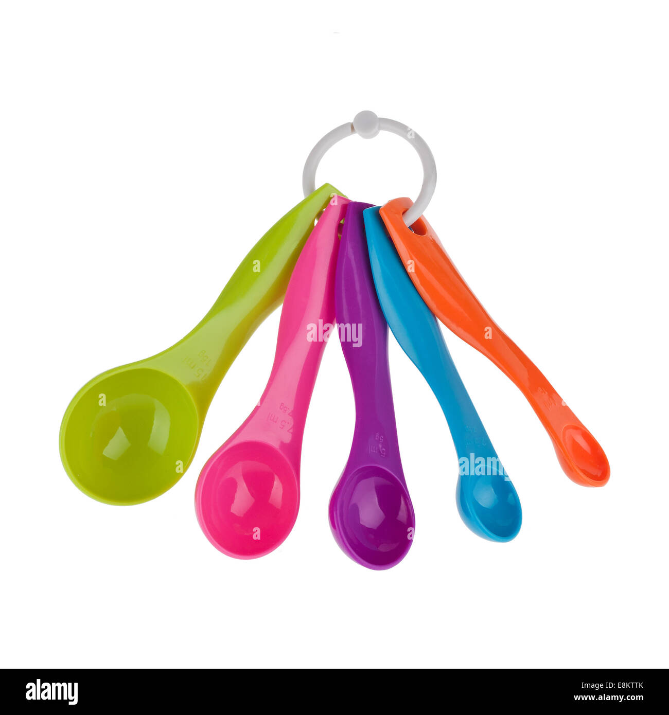 multicolored plastic measuring spoons in grams isolated on white Stock  Photo - Alamy