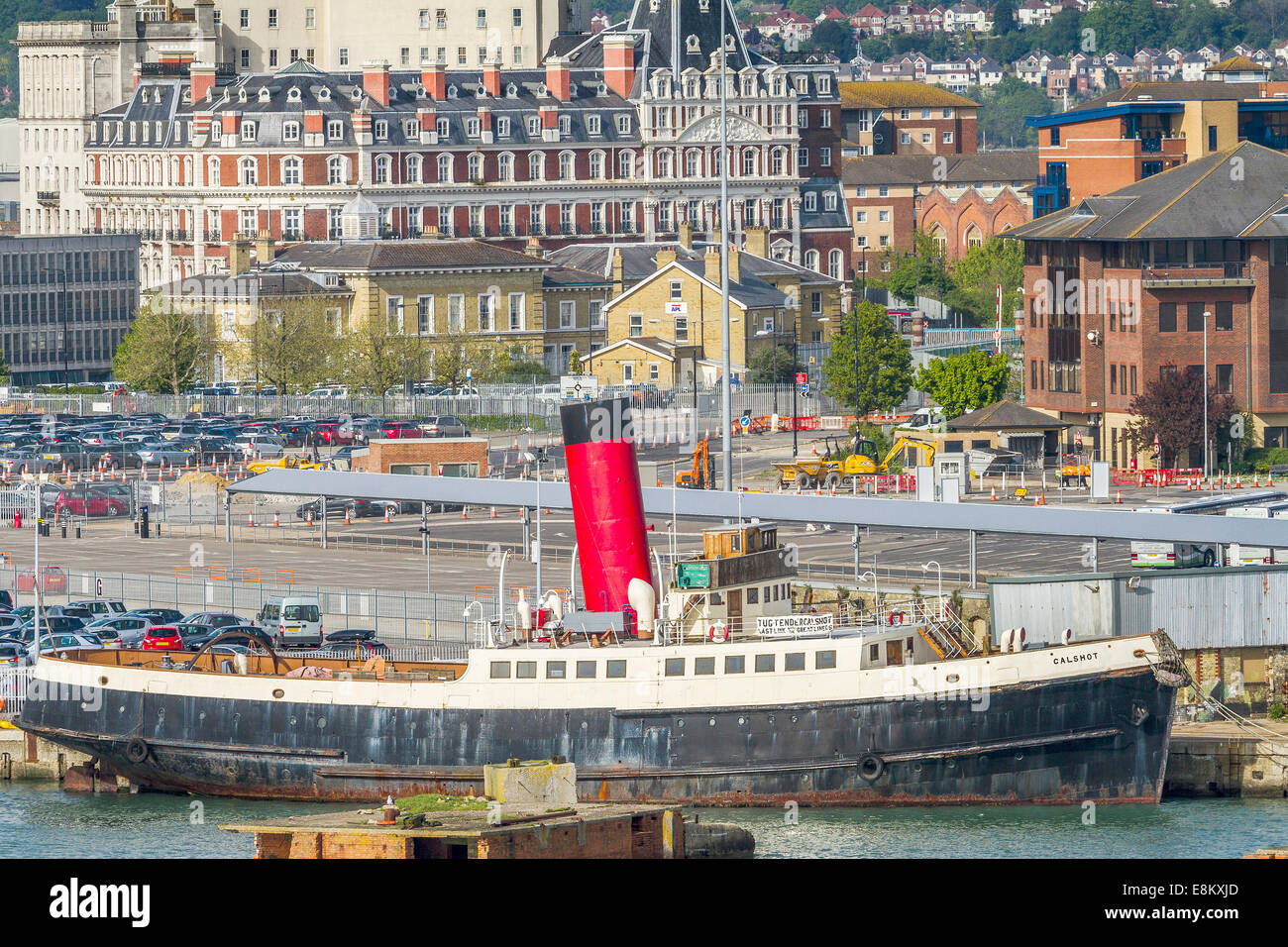 Large Ships Tender TS Calshot Southampton UK Stock Photo