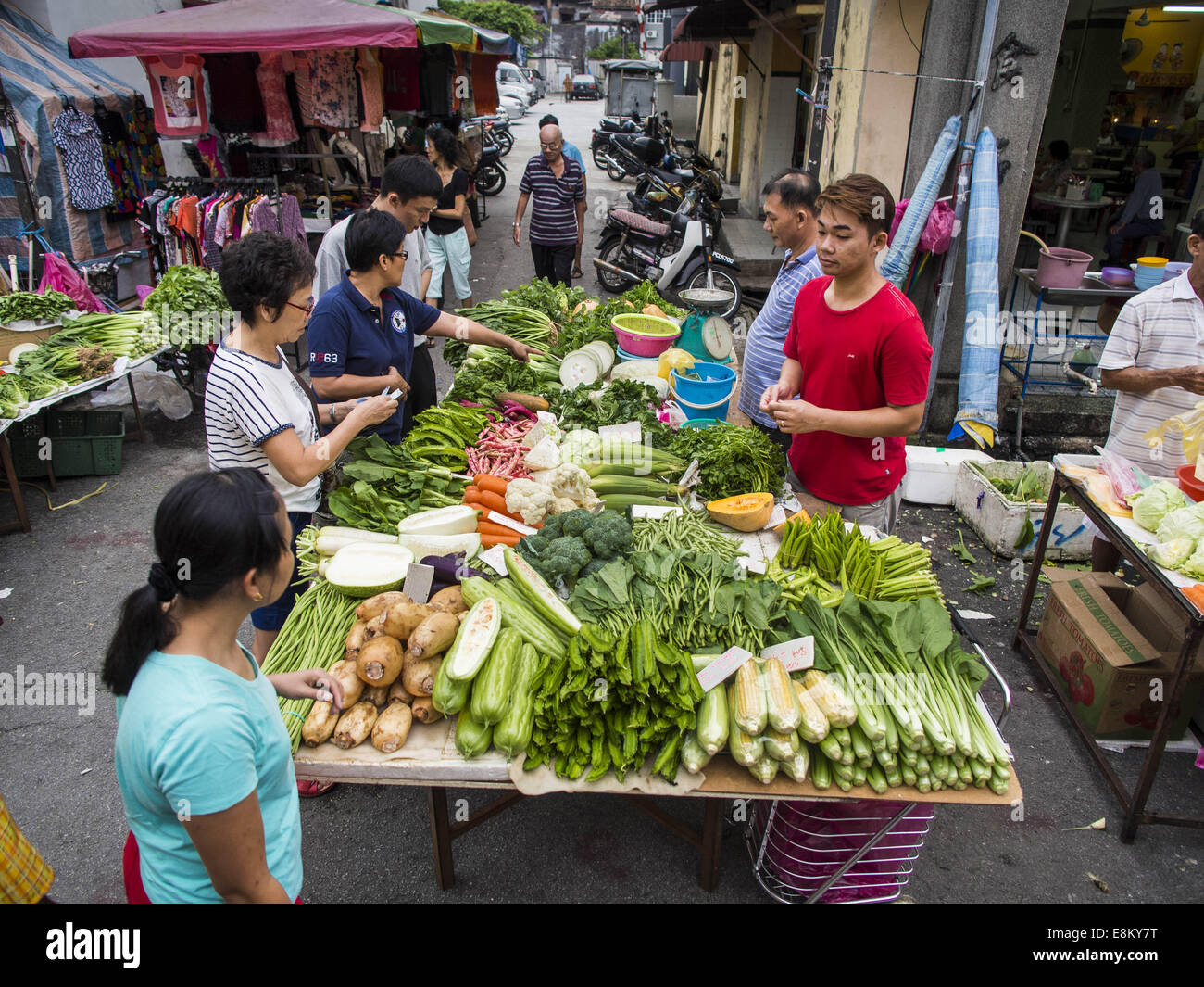 George Town, Penang, Malaysia. 7th Oct, 2014. A market in George Town