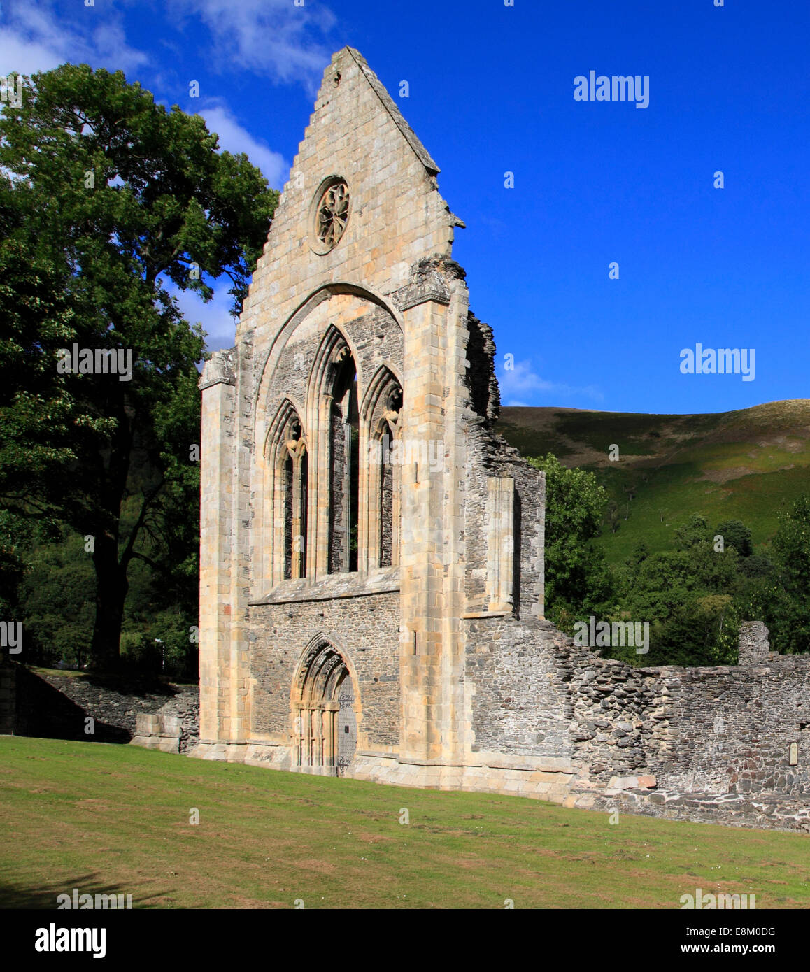 Valle Crucis Abbey ruins, Llangollen, Denbighshire, Wales, Europe Stock