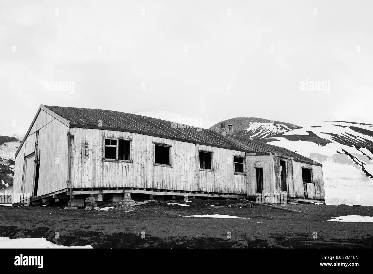 Hut, Deception island, Antarctica Stock Photo