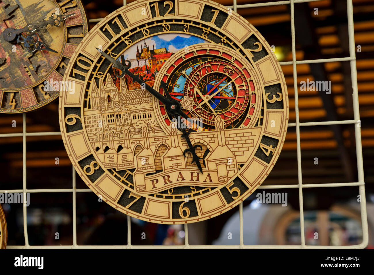 Decorative Astronomical clocks on sale in Halvelske market in the City