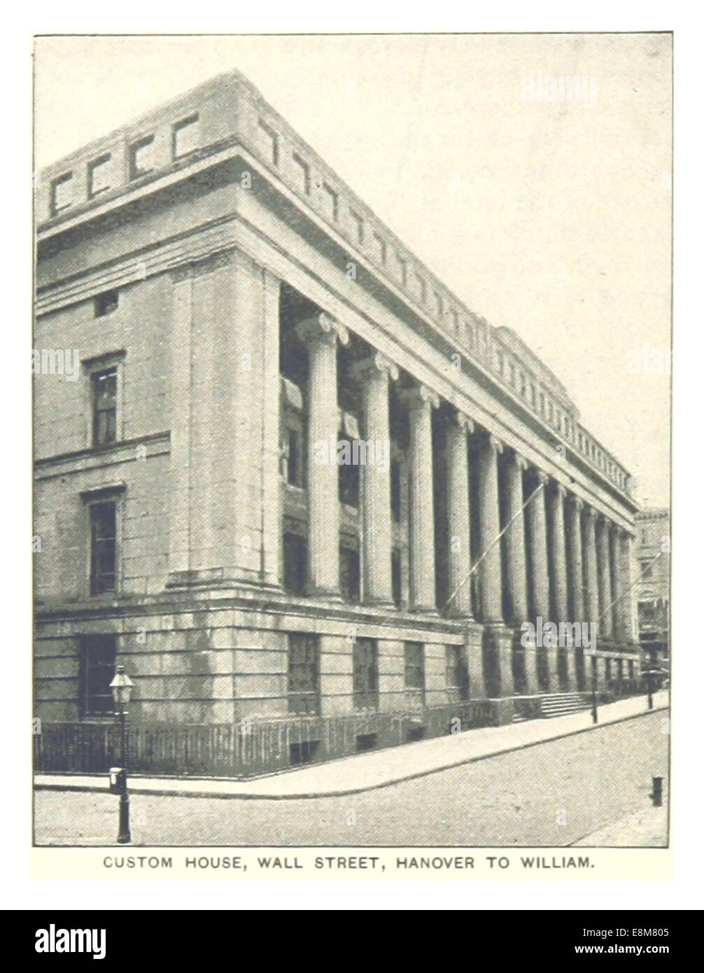 View street in hanover hi res stock - An 1893 Map Illustrating The Custom House Area From Wall Street To E8M805
