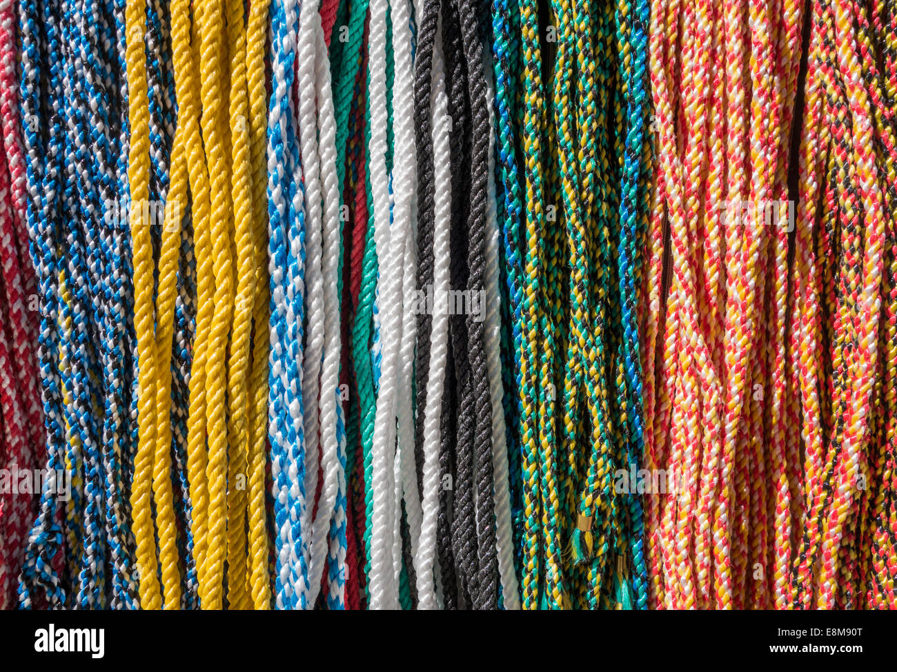 Colored ropes Stock Photo
