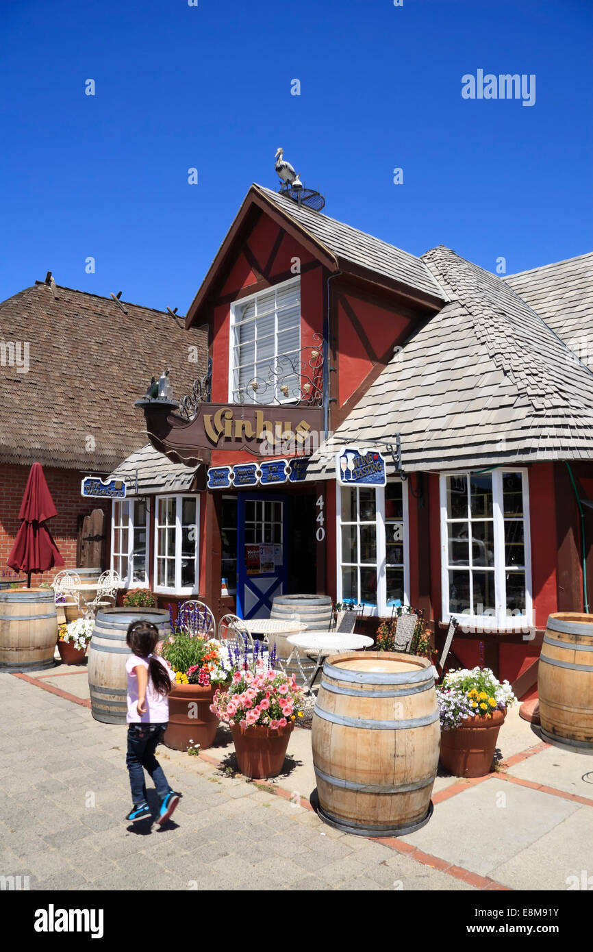 Vinhus, Winebar in the danish village Solvang, California, USA Stock Photo