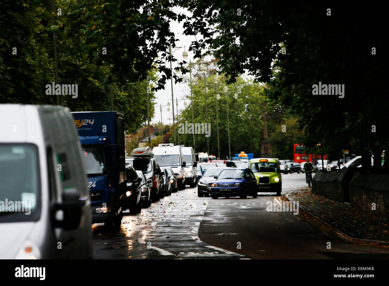 Bad traffic in Oxford's city centre. Pictures here are of traffic
