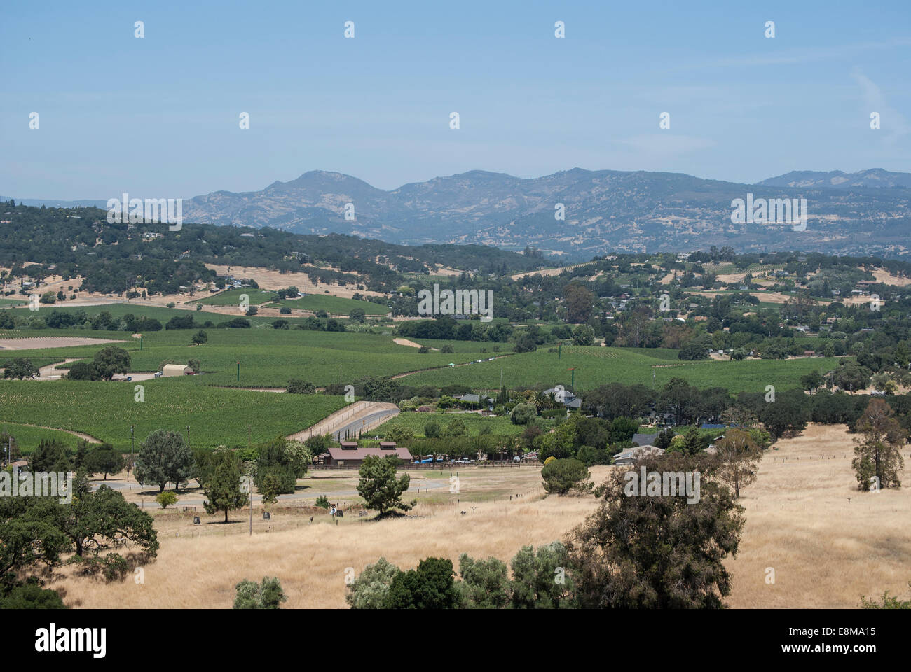 View Of The Napa Valley Looking East From Skyline Park Stock Photo Alamy