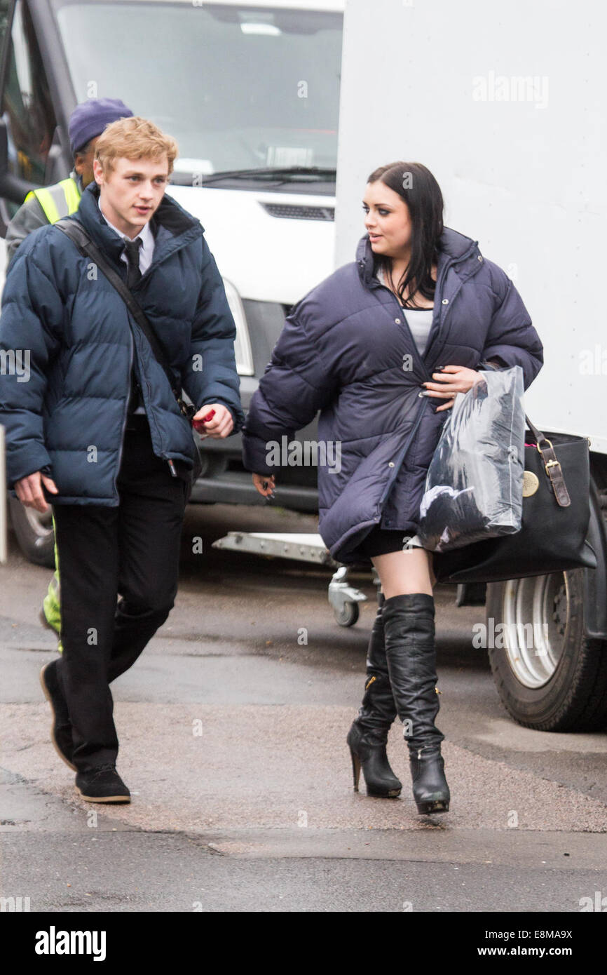shona mcgarty smoking cigarettes Eastenders' cast film scenes for Lucy Beale's funeral Featuring: Shona  McGarty,Ben Hardy Where: London, United Kingdom When: 07 Apr 2014 Stock  Photo