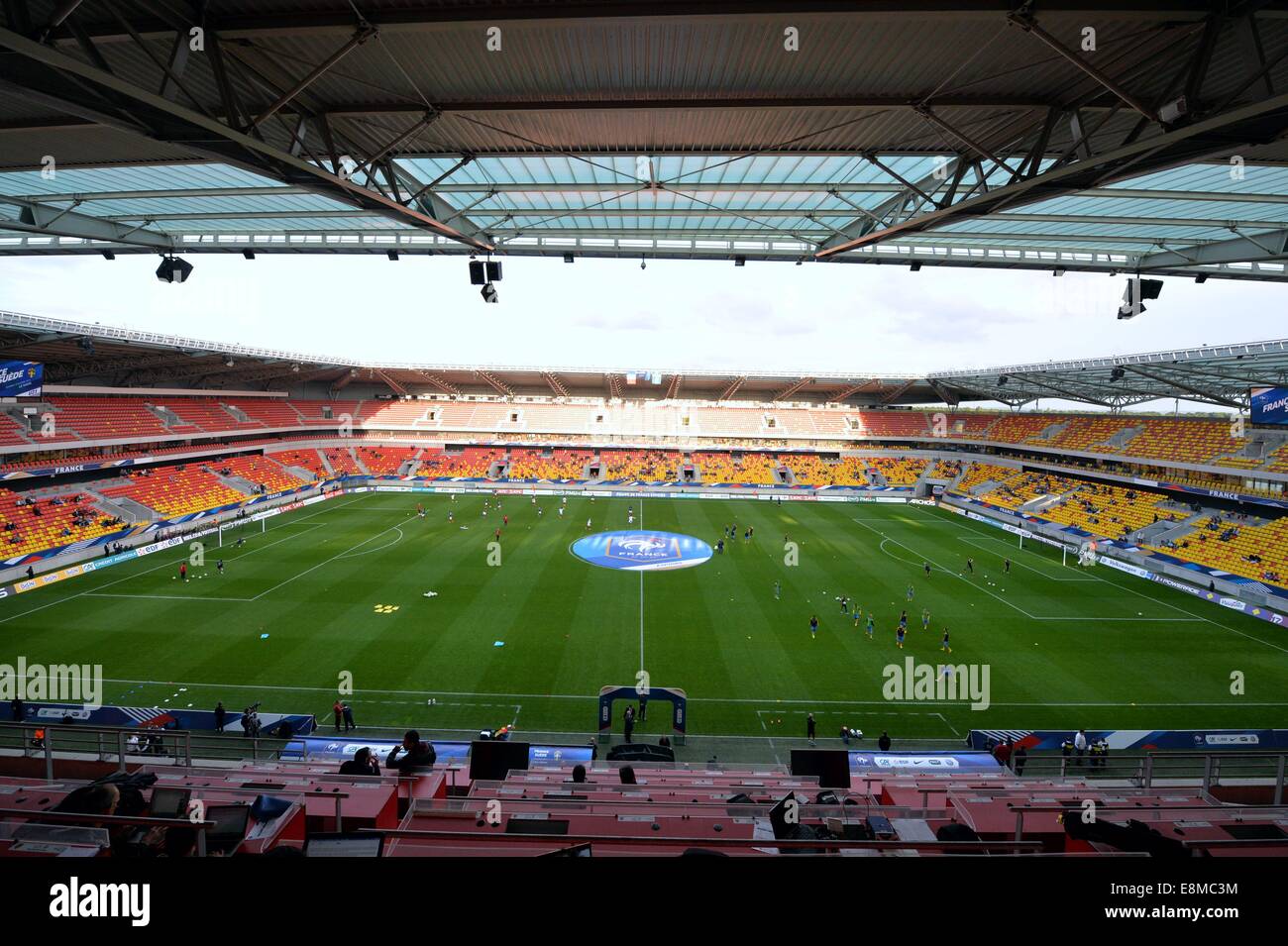 Stade Le Mans, Le Mans, France. 10th Oct, 2014. U23 International football. Euro 2015 Qualification match between France and Sweden. The MMArena at match time Credit:  Action Plus Sports/Alamy Live News Stock Photo