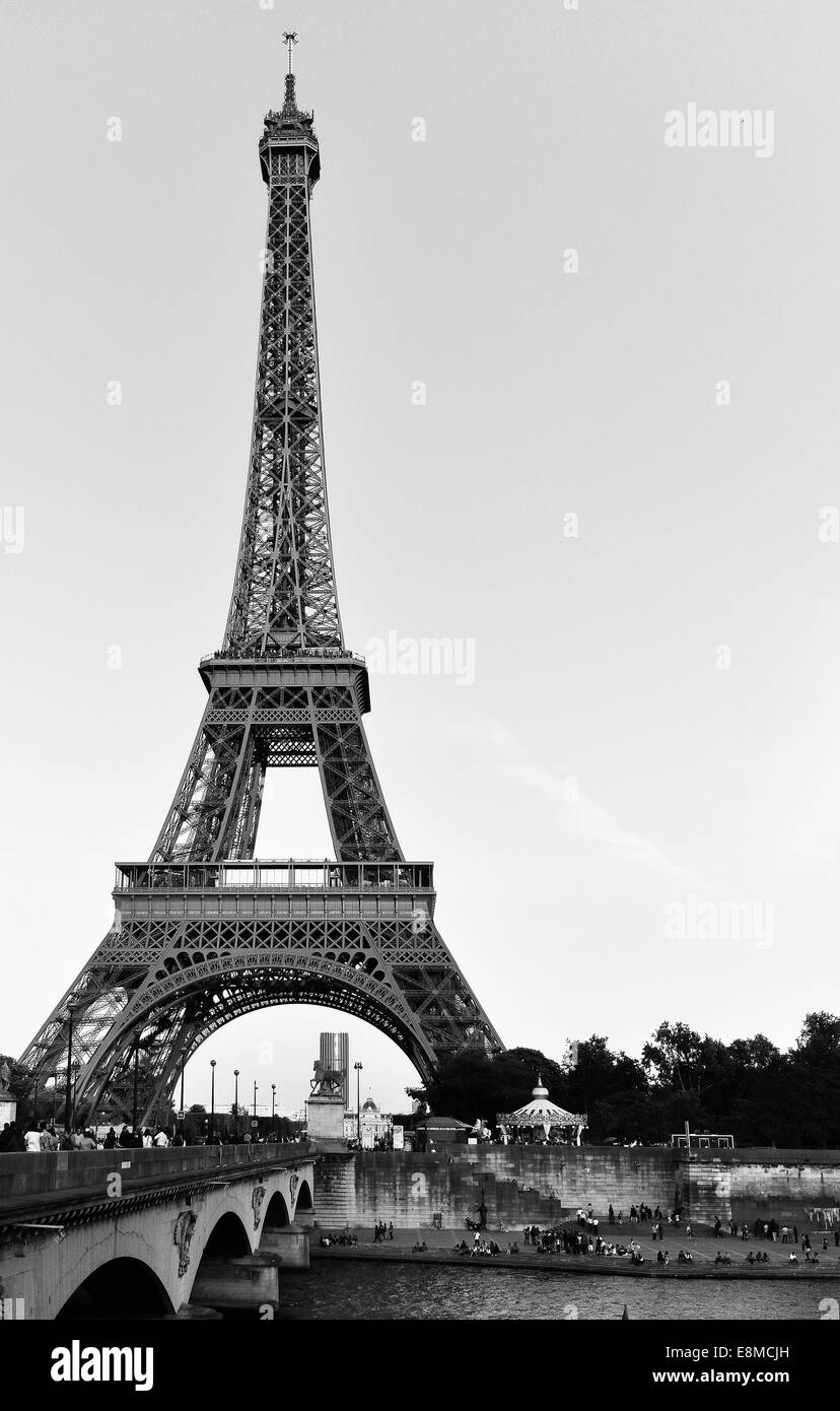 Black Eiffel Stock Photo