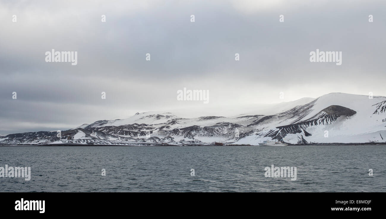 Glacier and frozen landscape, Antarctica Stock Photo