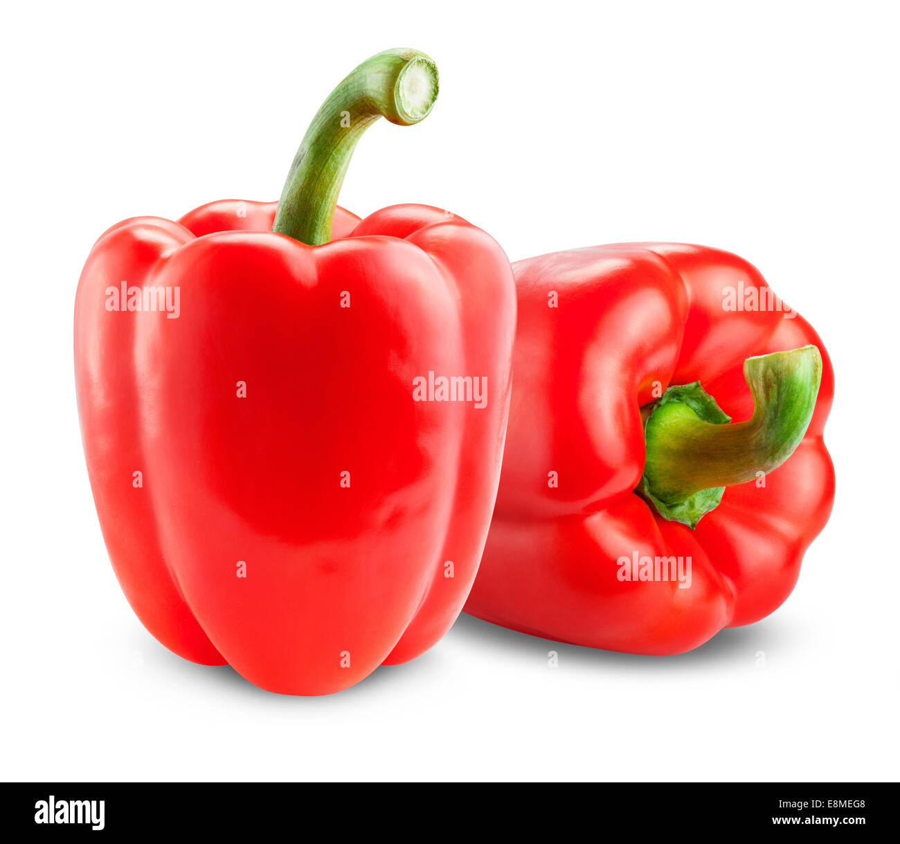 Fresh red pepper isolated on white background Stock Photo