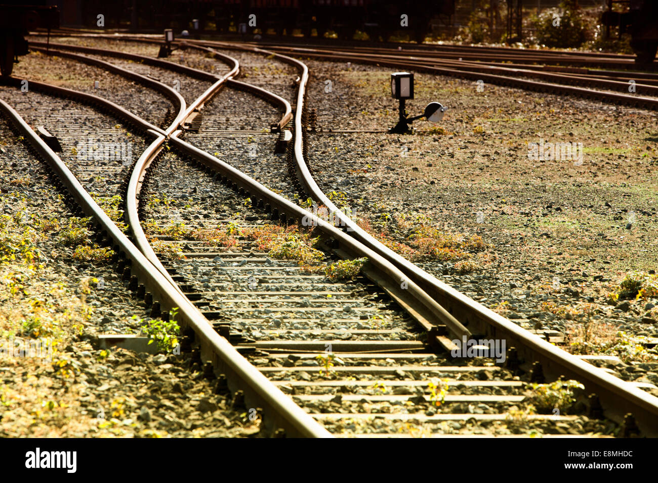 Train tracks, Germany, Europe, Stock Photo