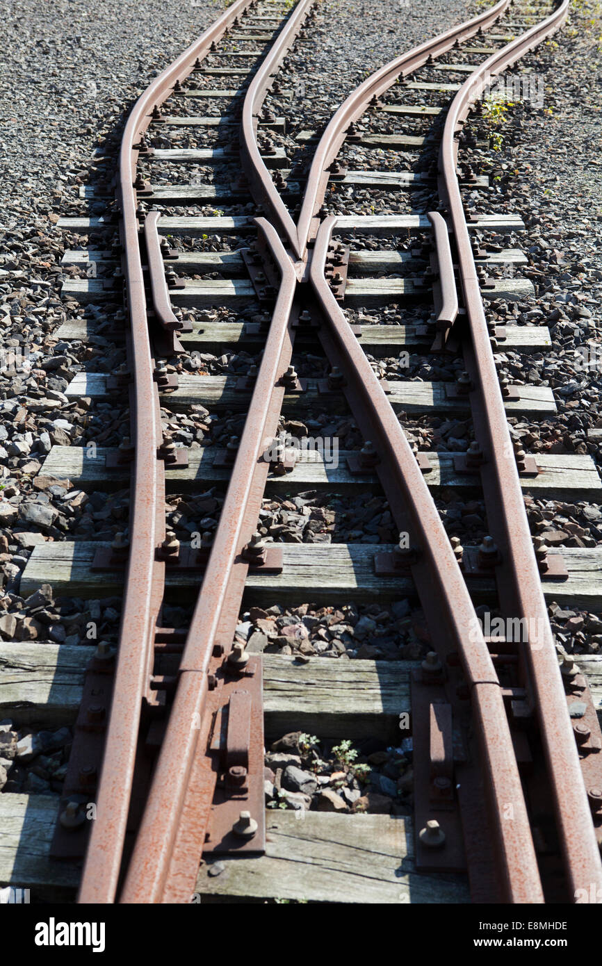 Train tracks, Germany, Europe Stock Photo Alamy