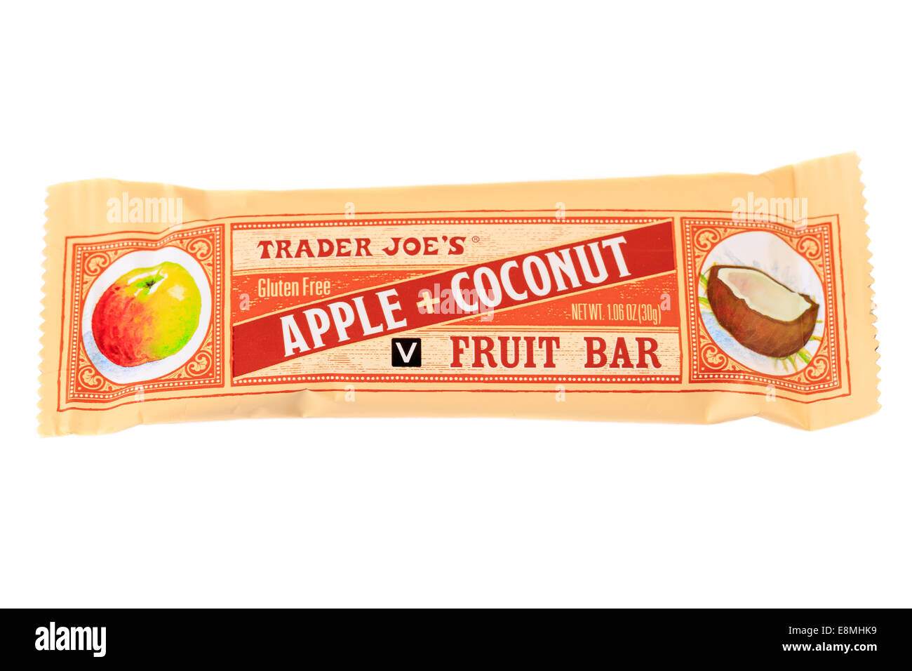 Trader Joe's Apple Coconut Fruit Bar Stock Photo Alamy