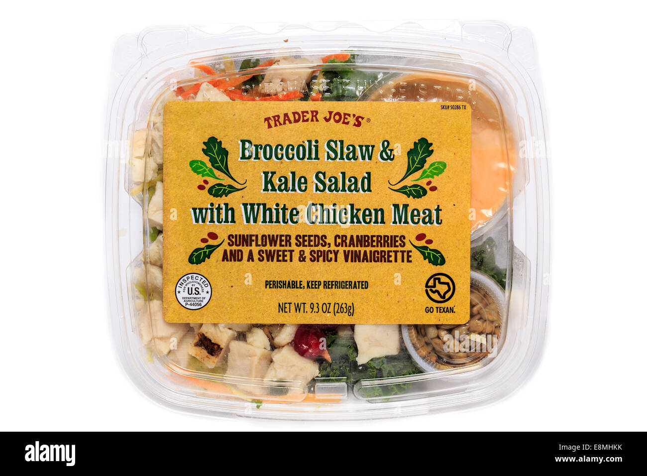 A package of ready to eat salad from Trader Joe's Market Stock Photo