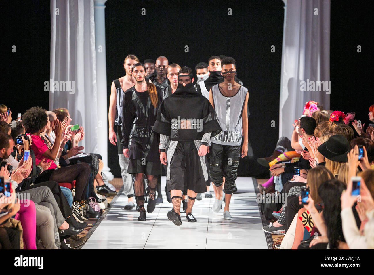 This is the annual catwalk show for Brighton Fashion Week 2014 featuring Sustainable Clothing and Zeitgeist Fashion Stock Photo