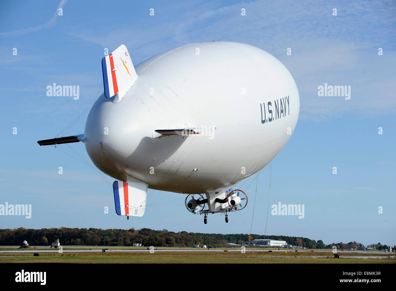 November 6, 2013 - The Navy's MZ-3A manned airship lifts off for an orientation flight from Patuxent River, Maryland. The MZ-3A Stock Photo