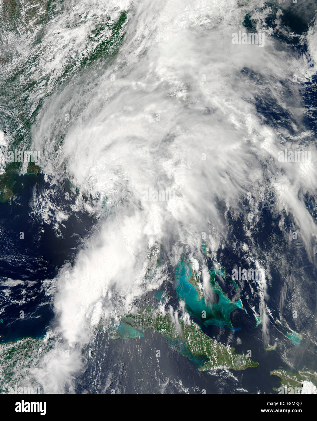 June 6, 2013 - Tropical Storm Andrea over Florida Stock Photo