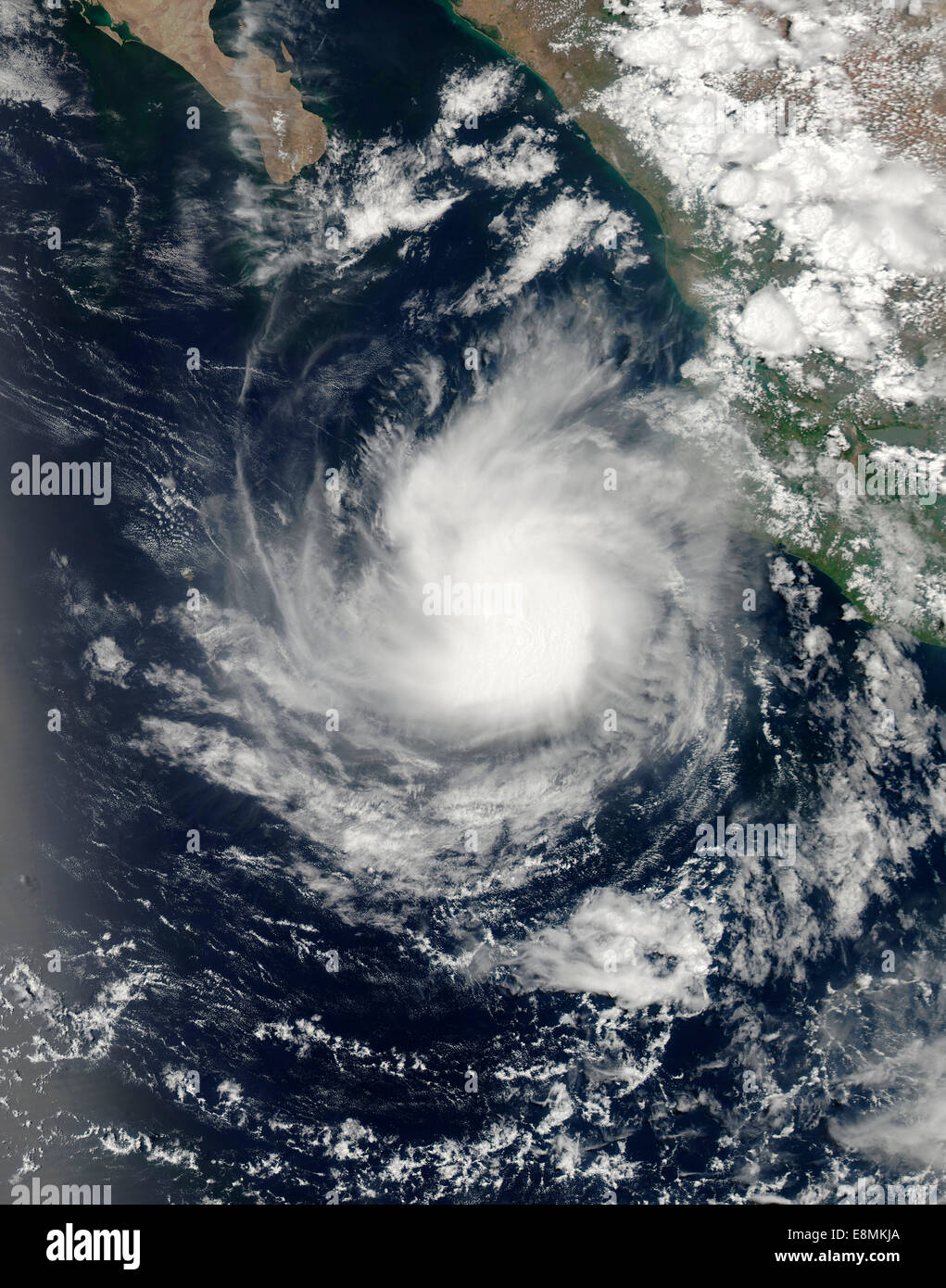 July 2, 2013 - Hurricane Dalila off Mexico. Stock Photo