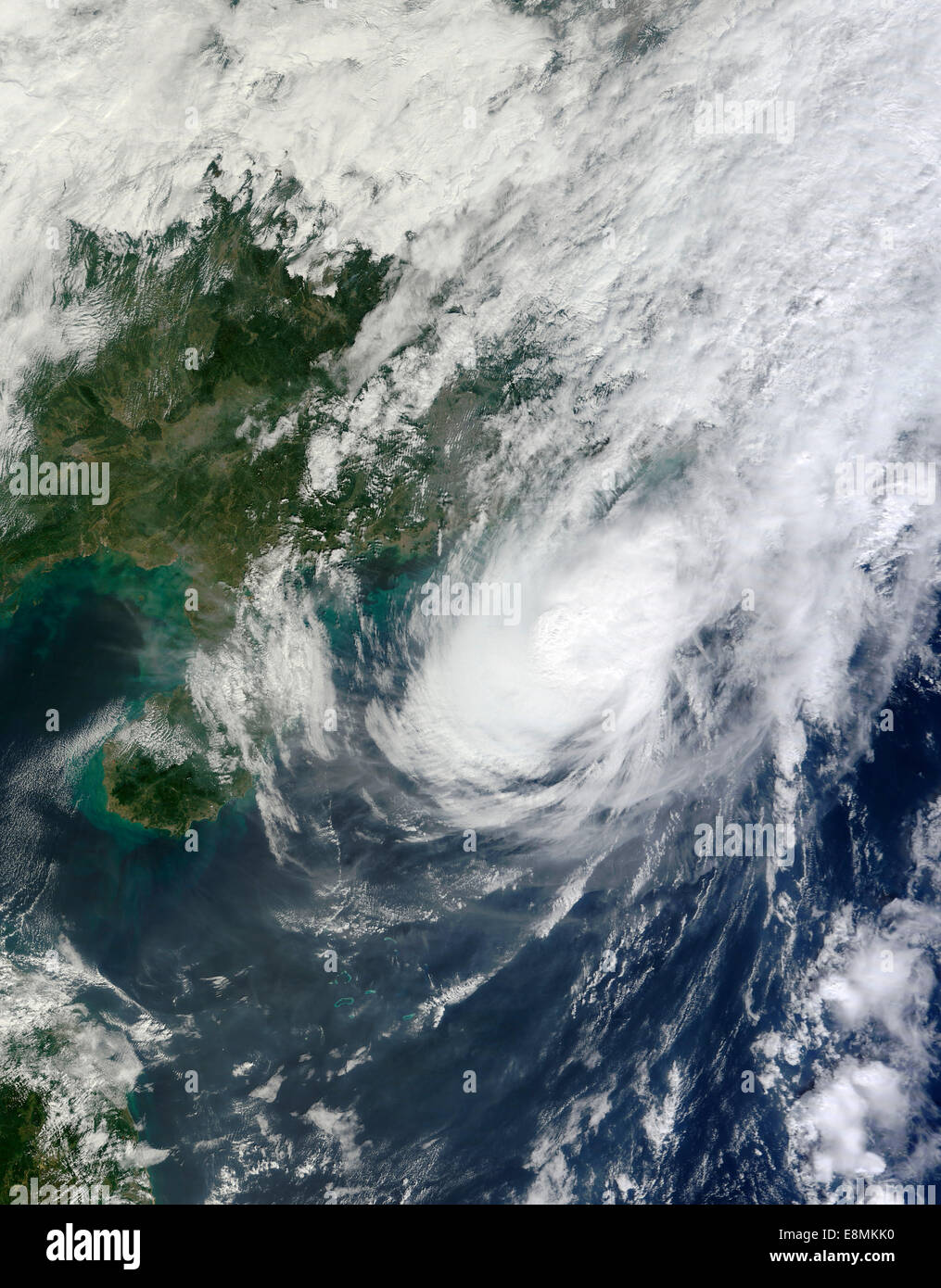 November 3, 2013 - Typhoon Krosa in the South China Sea. Stock Photo