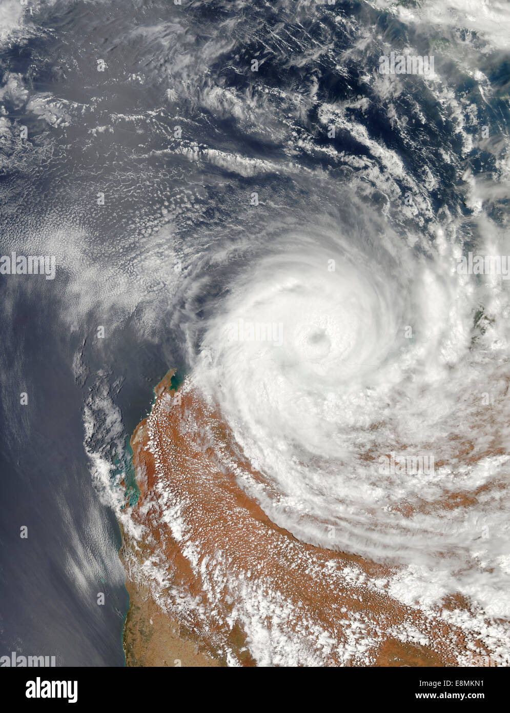 December 30, 2013 - Tropical Cyclone Christine over Western Australia. Stock Photo