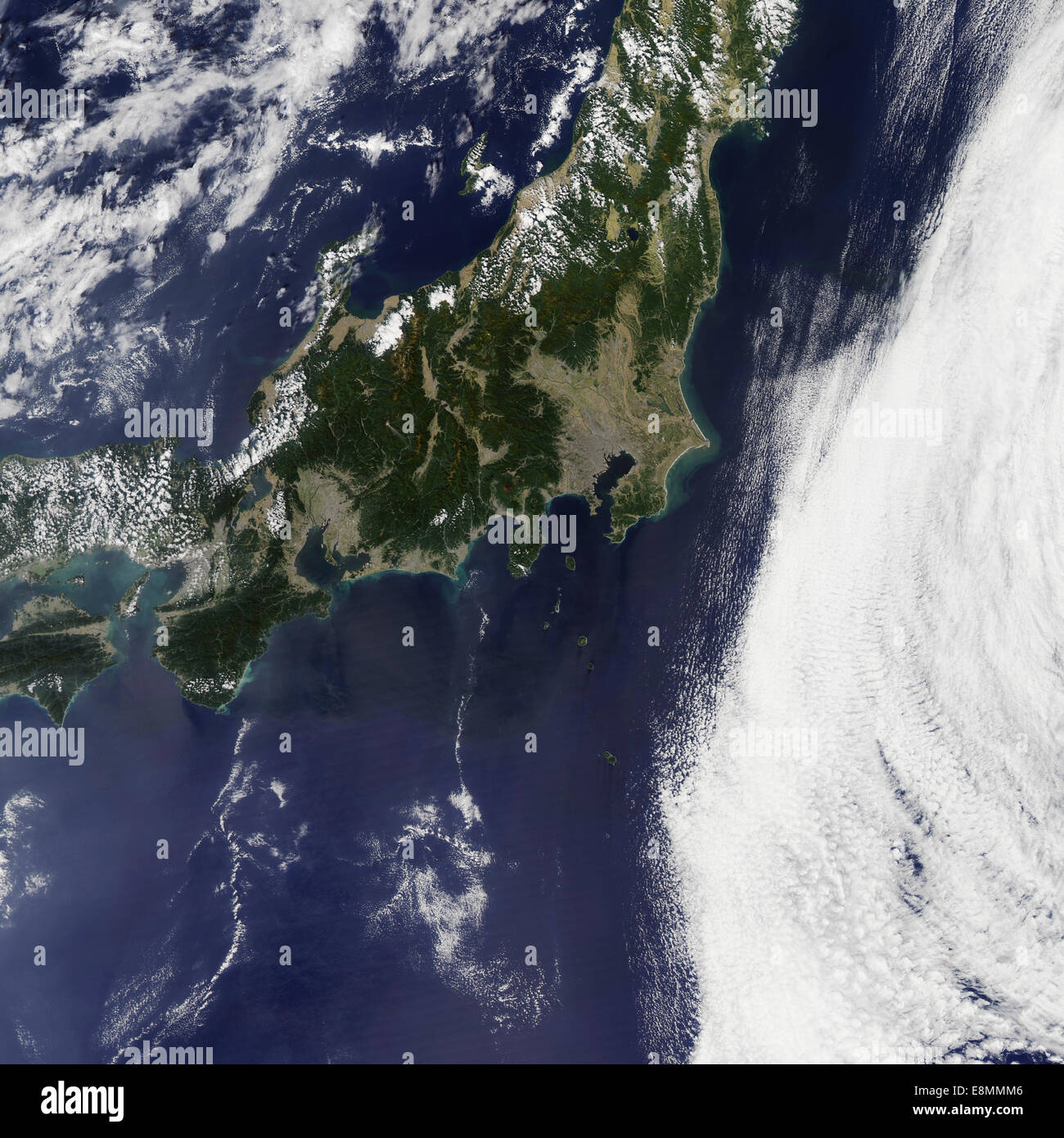 September 29, 2014 - Satellite view of Japan. Stock Photo