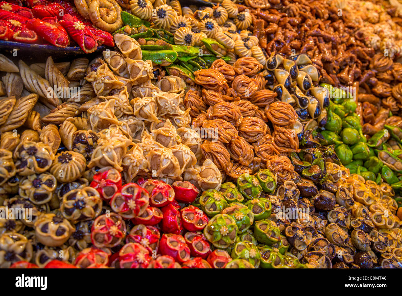 Sweets on the moroccan market Stock Photo