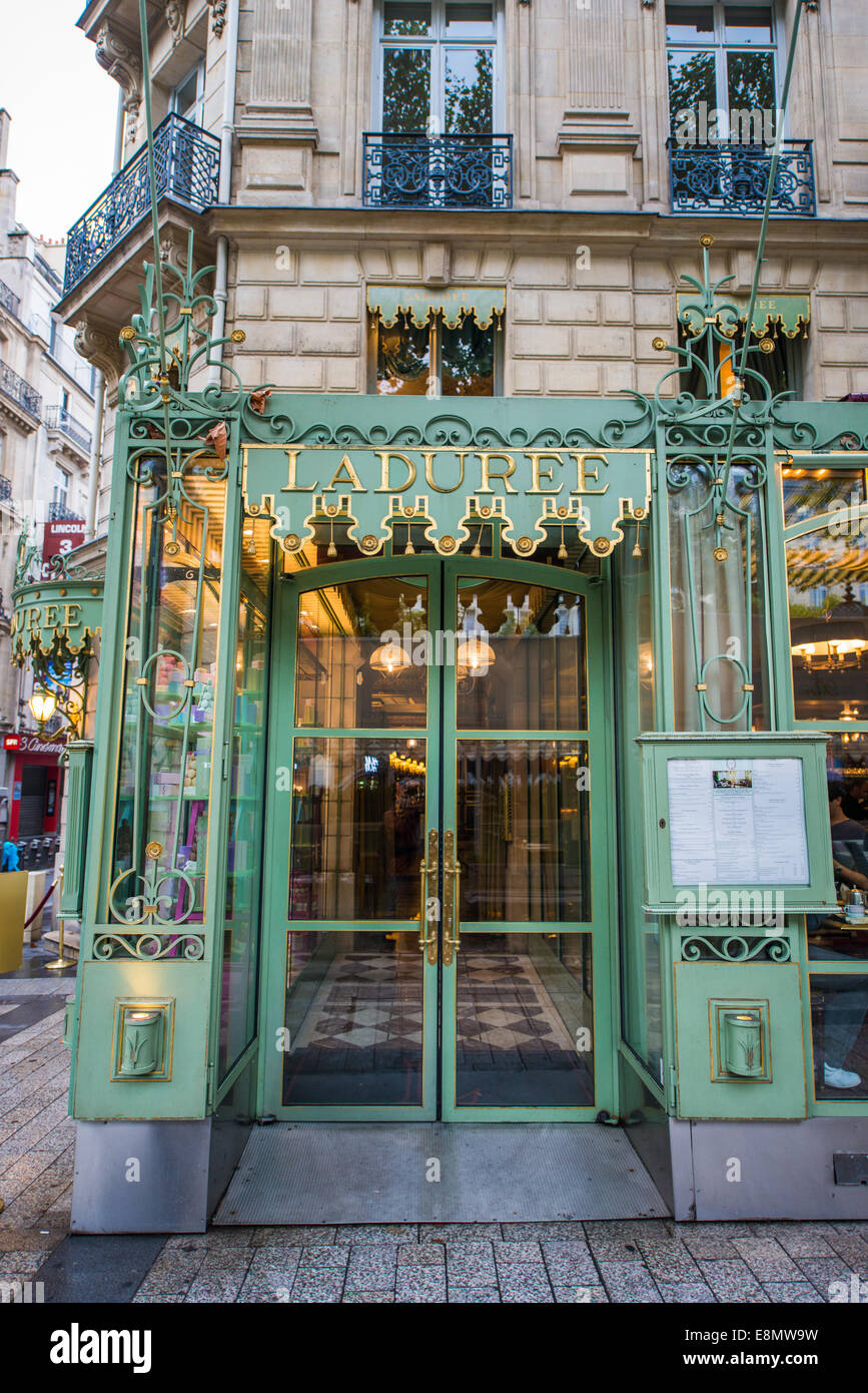 Ladurée shop front on the ChampsÉlysées, Paris, France Stock Photo Alamy