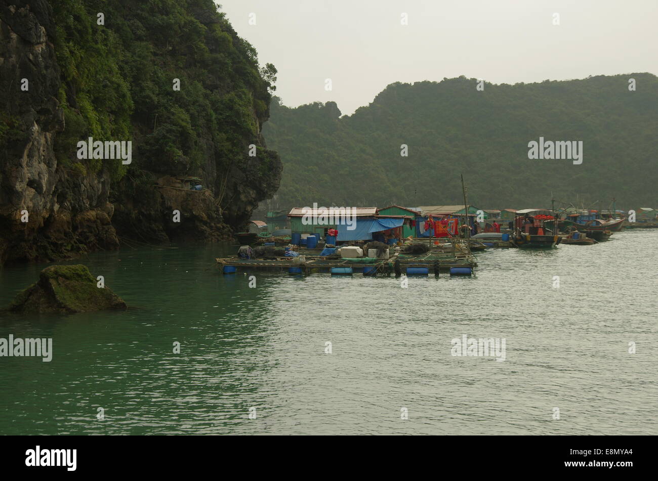 Floating village Stock Photo