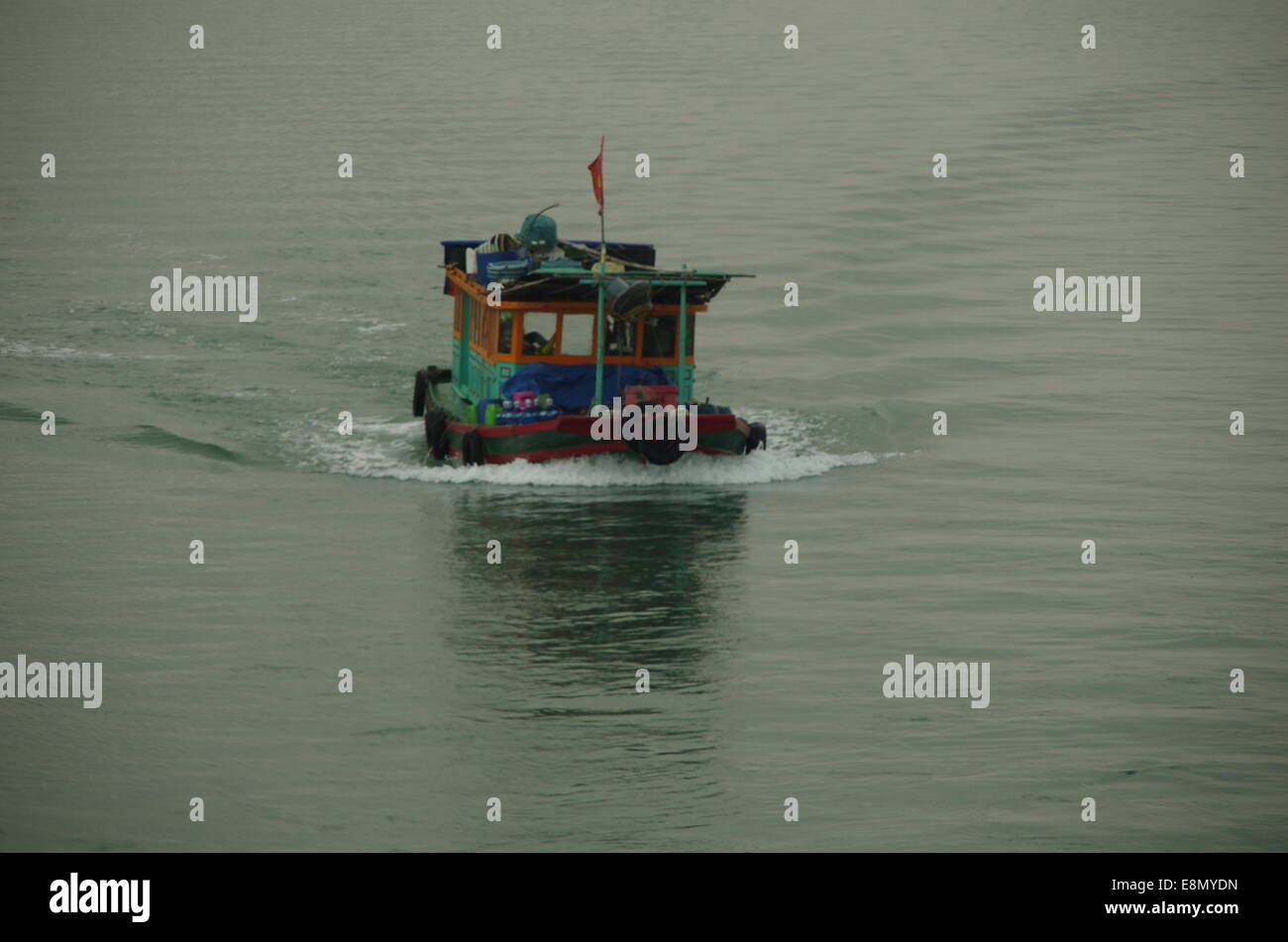 Ship in Halong bay Stock Photo