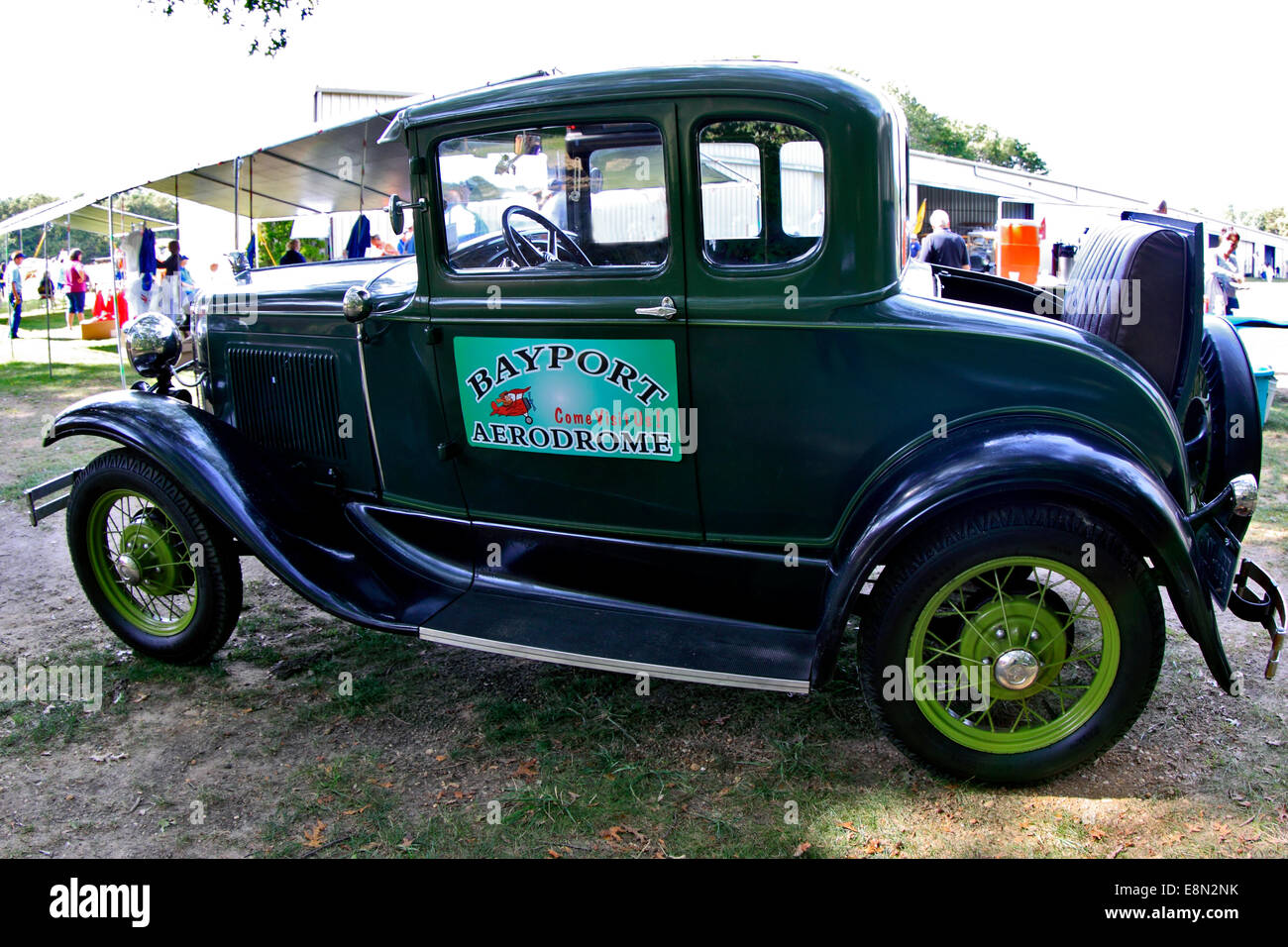 Vintage automobile Bayport Aerodrome Long Island New York Stock Photo