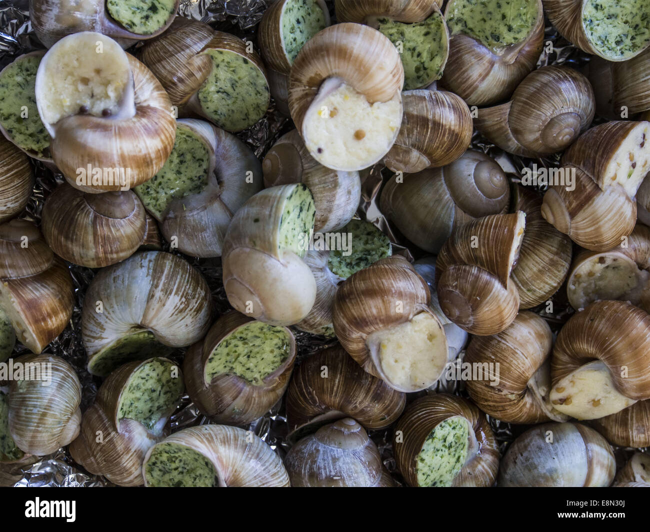 Oct. 11, 2014 bourguignonne snail au gratin Street food presented