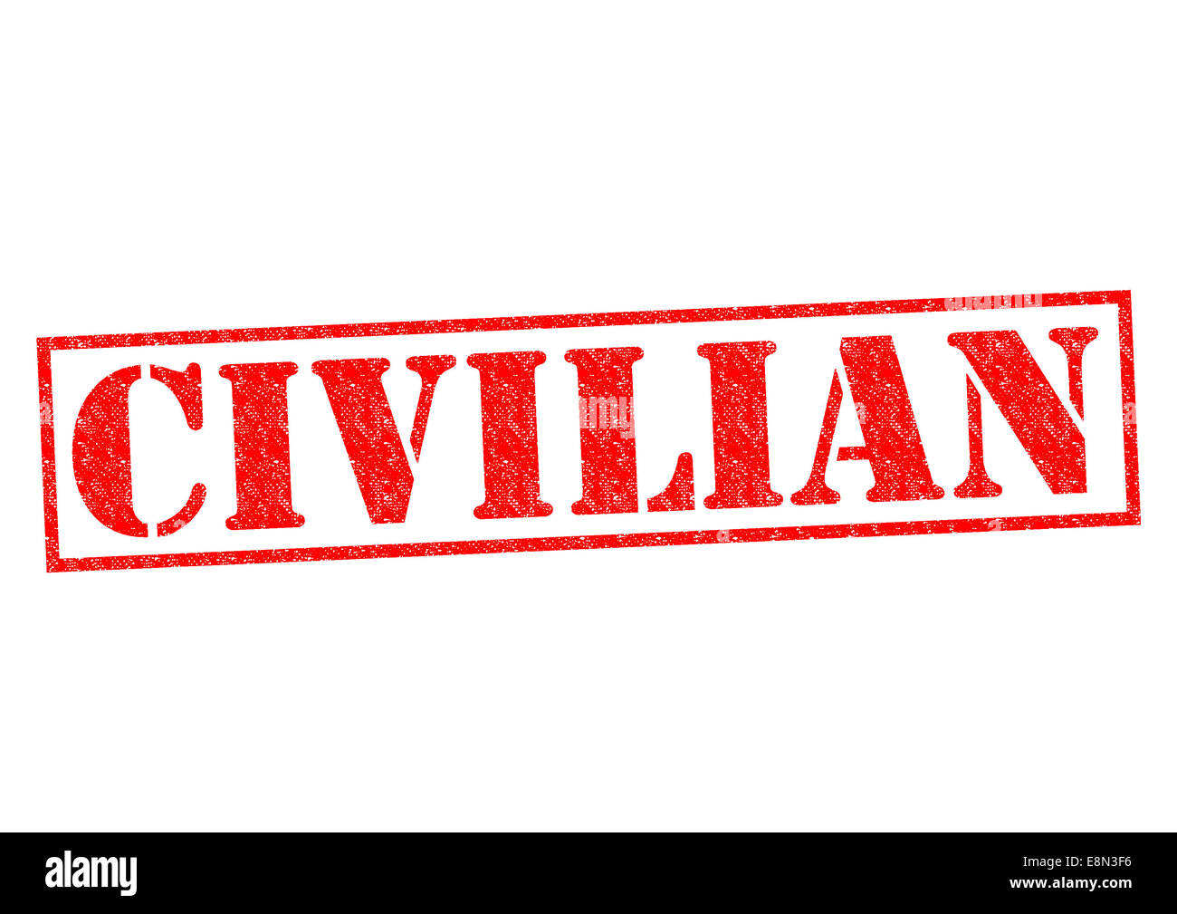 CIVILIAN red Rubber Stamp over a white background. Stock Photo