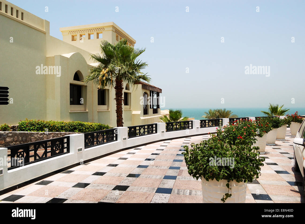 Holliday villa at the luxury hotel, Ras Al Khaimah, UAE Stock Photo