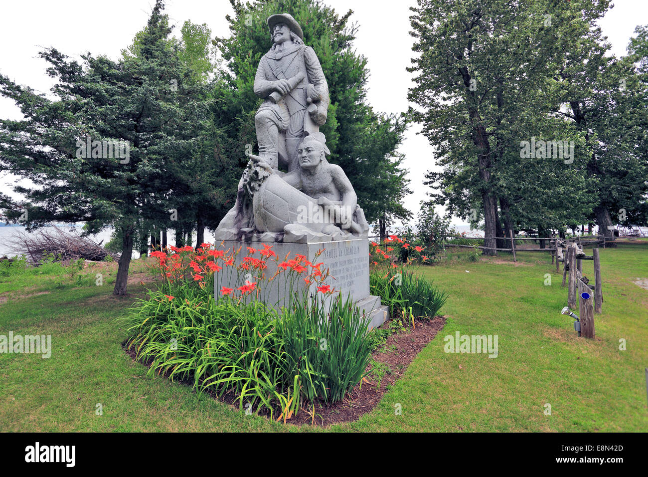 Samuel de Champlain monument Alburgh Vermont USA Stock Photo Alamy