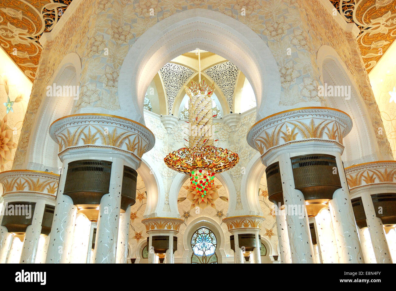 Sheikh Zayed Grand Mosque interior, Abu Dhabi, UAE Stock Photo